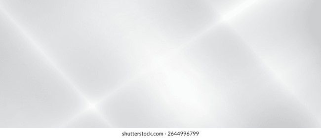 Silver foil background with metal mirror texture. Chrome gradient surface with light gloss. Vector aluminum grey sheet with reflection