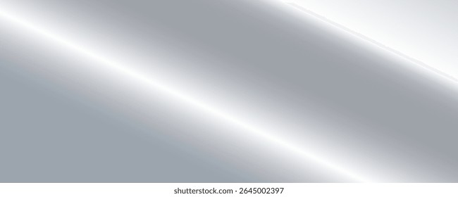 Fondo de papel de plata con textura de espejo de metal. Superficie degradada cromada con brillo claro. Chapa gris de aluminio de Vector con reflexión