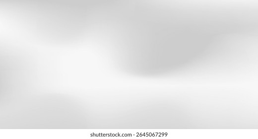 Silver foil background with metal mirror texture. Chrome gradient surface with light gloss simple abstract, vector