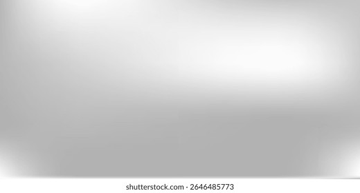Silver foil background with metal mirror texture. Chrome gradient surface with light gloss simple abstract.vactor