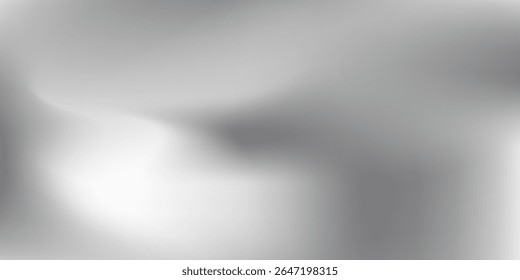 Silver foil background with metal mirror texture. Chrome gradient concept surface with light gloss modern good abstract texture