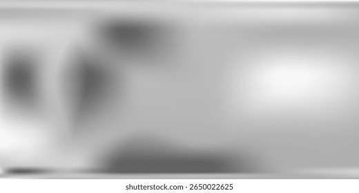 Silver foil background with metal mirror texture. Chrome gradient surface with light gloss simple abstract