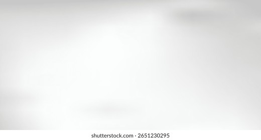 Fondo de papel de plata con textura de espejo de metal. Superficie de gradiente cromado con brillo ligero abstracto simple. Vector de desenfoque