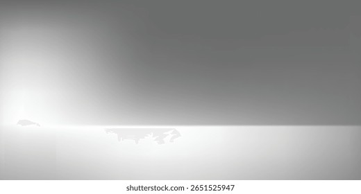 Silver foil background with metal mirror texture. Chrome gradient surface with light gloss. Vector aluminum grey sheet with reflection. Platinum and titanium modern background