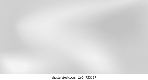 Fondo de papel de plata con textura de espejo de metal. Superficie de gradiente cromado con brillo ligero abstracto simple. Vector desenfocado