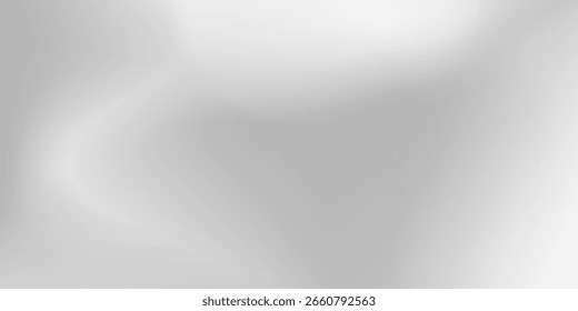 Fondo de papel de plata con textura de espejo de metal. Superficie de gradiente cromado con brillo ligero abstracto simple. Malla de Vector desenfocada
