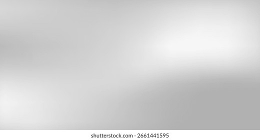 Silver foil background with metal mirror texture. Chrome gradient surface with light gloss simple abstract 