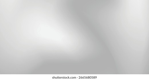Silver foil background with metal mirror texture. Chrome gradient surface with light gloss simple abstract  modern simple