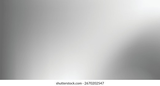 Fondo de papel de plata con textura de espejo de metal. Superficie degradada cromada con brillo claro. Chapa gris de aluminio Vector con reflexión. Platino y