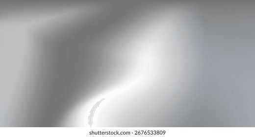 Fondo de papel de plata con textura de espejo de metal. Superficie degradada cromada con brillo claro. Lámina gris de aluminio de Vector con reflejo. Fondo moderno