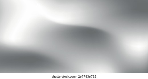 Fundo de folha de prata com textura de espelho de metal. Superfície gradiente de cromo com brilho de luz simples abstrato