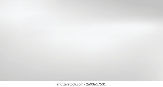 Silberner Folienhintergrund mit Metallspiegel-Textur. Farbverlauf-Oberfläche mit leichtem Glanz einfache abstrakte Vektor
