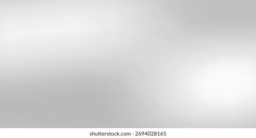 Silberner Folienhintergrund mit Metallspiegel-Textur. Farbverlauf-Oberfläche mit Licht Glanz einfach abstrakt Vektorgrafik