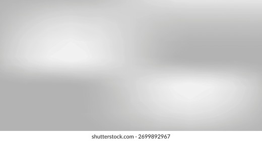 Fondo de papel de plata con textura de espejo de metal. Superficie de gradiente cromado con brillo ligero abstracto simple. Ilustración vectorial