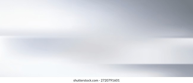 Silberner Folienhintergrund mit Metallspiegel-Textur. Chrome Farbverlauf-Oberfläche mit Licht wie könnte. Vektorgrafik