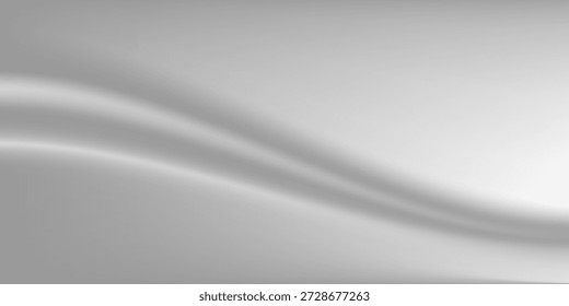Silver foil background with metal mirror texture. Chrome gradient surface with light gloss simple abstract