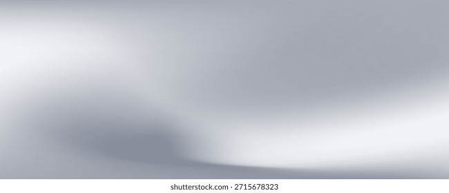 Silver foil background with a metallic mirror texture. Chrome gradient surface with soft, abstract light.