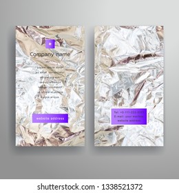 Silver Foil Business Cards