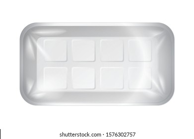 Silver Foil pack food vegetable preserve Lunch box vector illustration