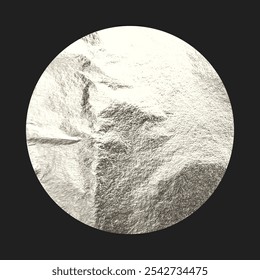 Folha de prata, círculo brilhante feito à mão. Textura dourada brilhante, padrão. Luxo brilhante mão desenhado fundo. Casamento, cartão de saudação elementos de decoração. Arte minimalista moderna. Ilustração vetorial