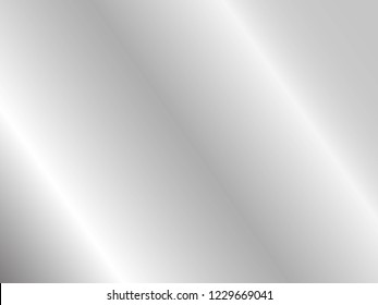 Silver foil texture background. Vector shiny and metal steel gradient template for chrome border, silver frame, ribbon or label design.