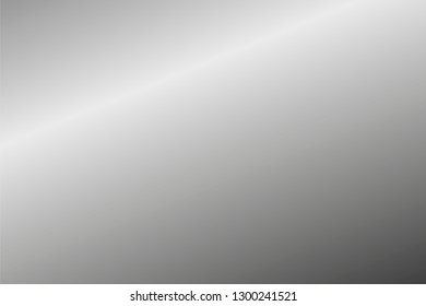 Silver foil texture background. Vector shiny and metal steel gradient template for chrome border, silver frame, ribbon or label design.
