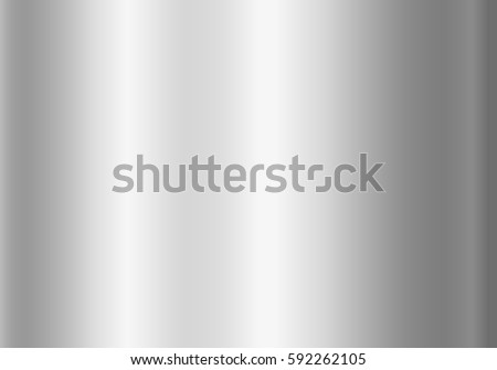 Silver foil texture background. Vector shiny and metal steel gradient template for chrome border, silver frame, ribbon or label design.