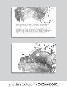 Banner de textura de lámina de plata, ilustración vectorial de fondo de efecto metálico.