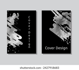 Banner de textura de lámina de plata, ilustración vectorial de fondo de efecto metálico.