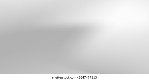 Silver foil wave background with metal mirror texture. Chrome gradient surface with light gloss simple modern art good nice