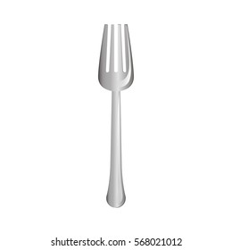 silver fork icon image design, vector illustration