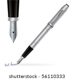 Silver fountain pen