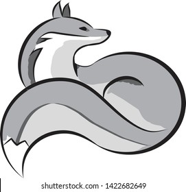 Silver Fox Pen Tip Tail
