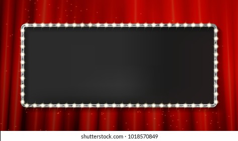 silver frame cinema on a white background. Vector illustration