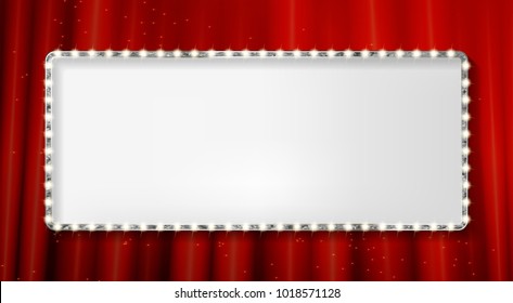 silver frame cinema on a white background. Vector illustration