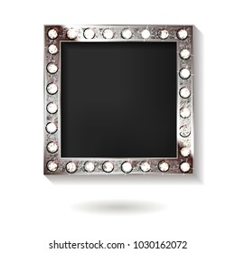 Silver frame cinema on a white background. Vector illustration