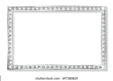 silver frame cinema on a white background. Vector illustration