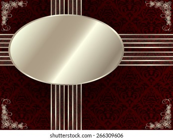 Silver frame with floral elements for your design