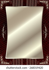 Silver frame with floral elements for your design