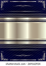 Silver frame with floral elements for your design