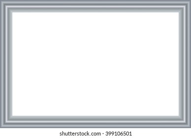 silver frame, metal silver, vector