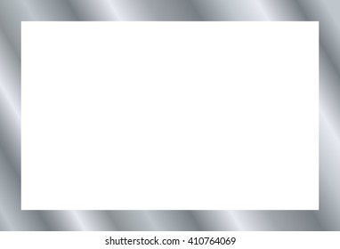 silver frame, metal silver, vector