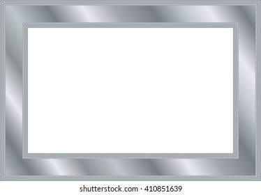 silver frame, metal silver, vector