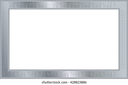 silver frame, metal silver, vector