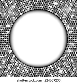 Silver frame with space for your text 