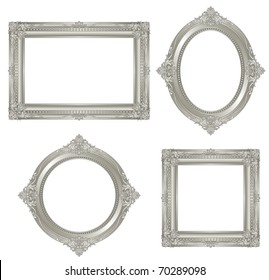 silver frame. vector.