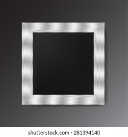 silver frame vector on wall.