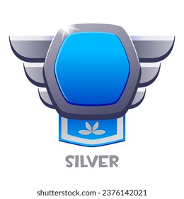Silver Game badge, template for icon