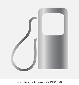 Silver gas station sign
