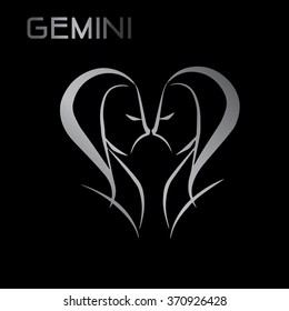 Silver Gemini zodiac sign